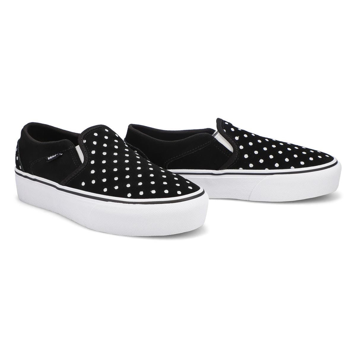 polka dot platform vans