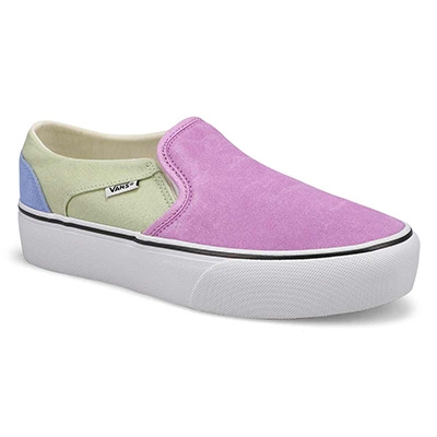 Baskets à enfiler Asher Platform, violet/multi, femmes