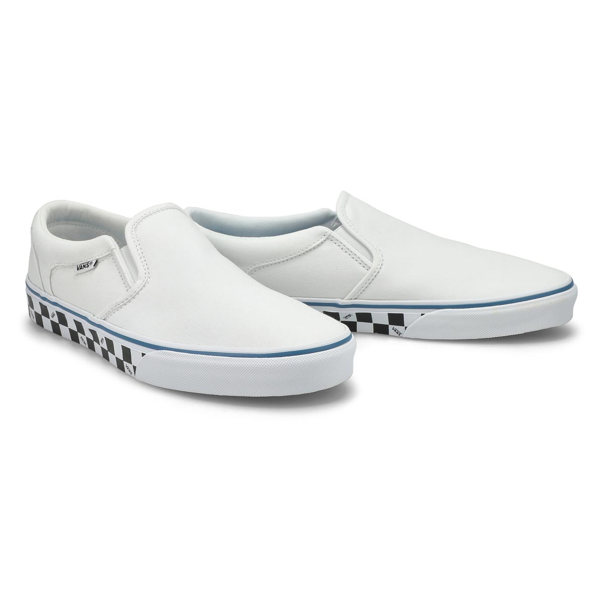 Vans Men's Asher Sneaker Checkered White/Wh