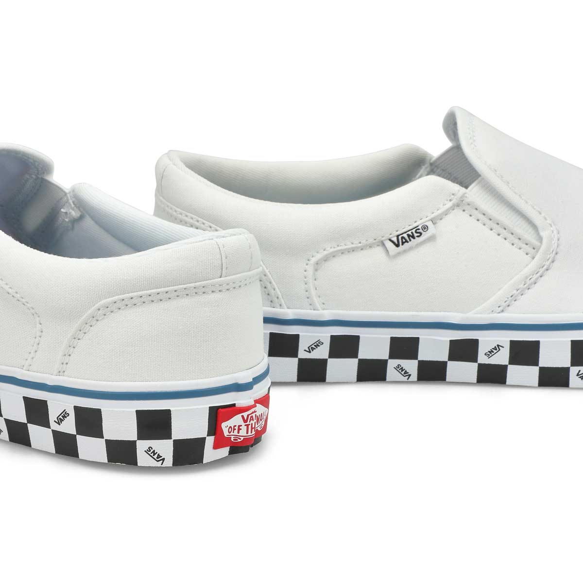 Vans Men's Asher Sneaker Checkered White/Wh