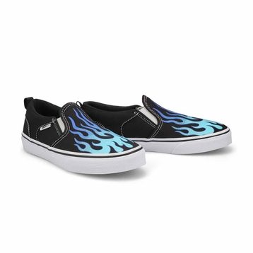 Kids' Asher Flame Sneaker - Black/White
