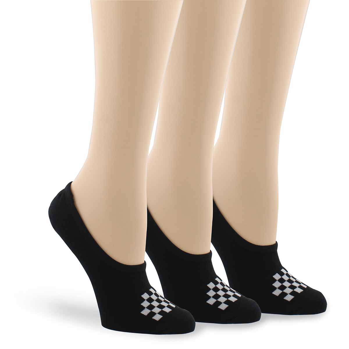 Women's Classic Canoodle Ankle Sock 3 Pack - Black/White