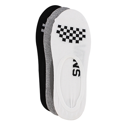 Lds Classic Canoodle Sock 3p-Bk/Gy/Wt