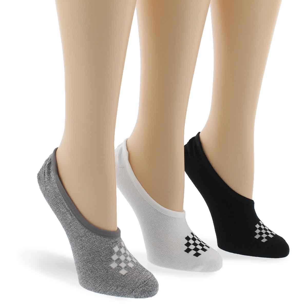 Women's Classic Canoodle Sock 3 Pack - Black/Grey/White