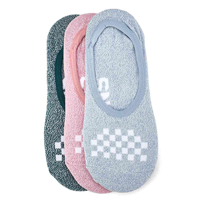 Lds Classic Marled Canoodle Sock 3Pk-Blu