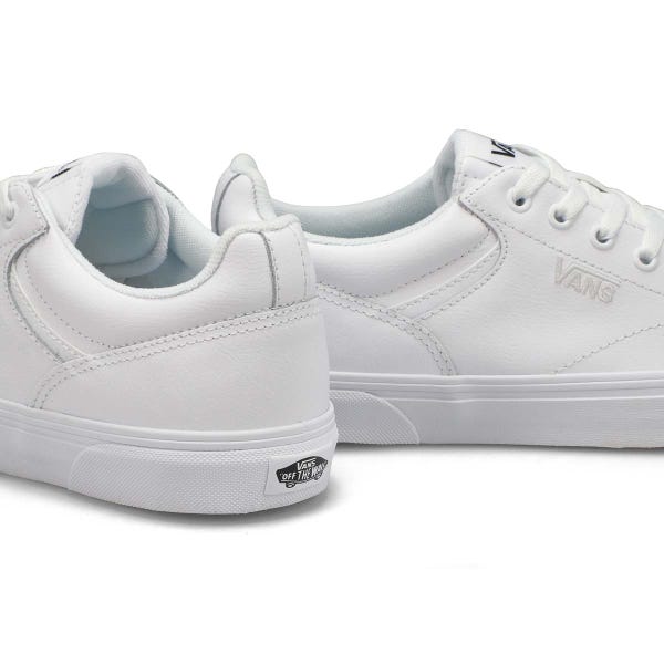 Baskets en cuir à lacets SELDAN LEATHER, blanc/blanc, hommes