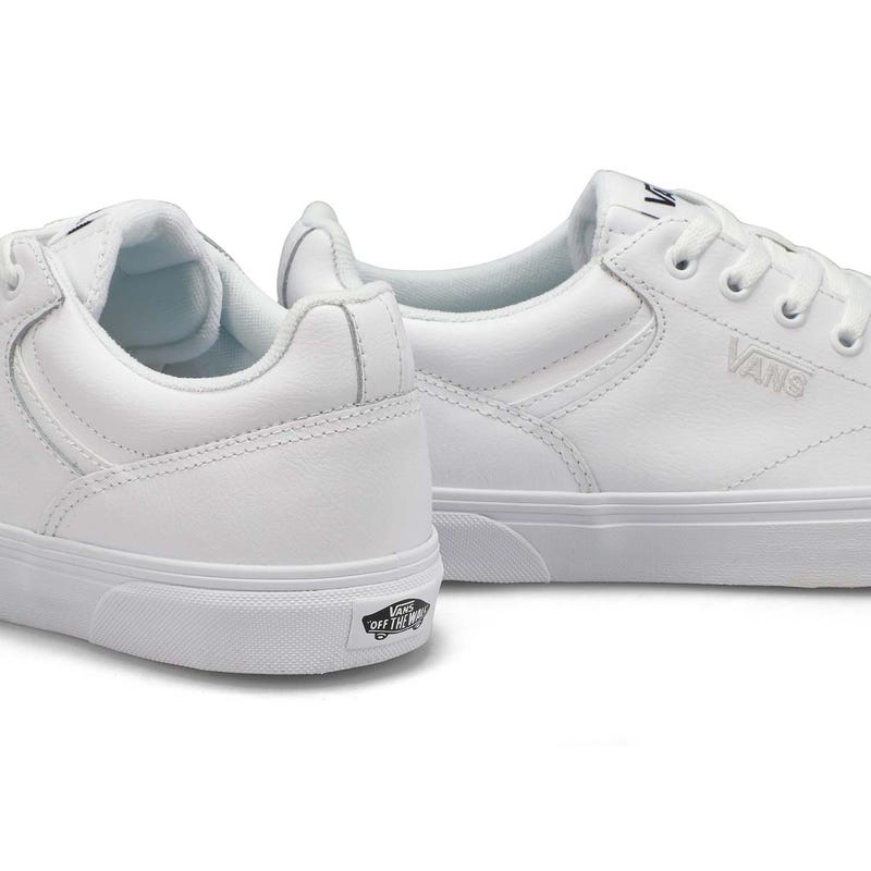 Baskets en cuir à lacets SELDAN LEATHER, blanc/blanc, hommes