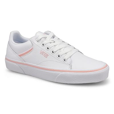 Lds Seldan Leather Lace Up Sneaker - Pink/White