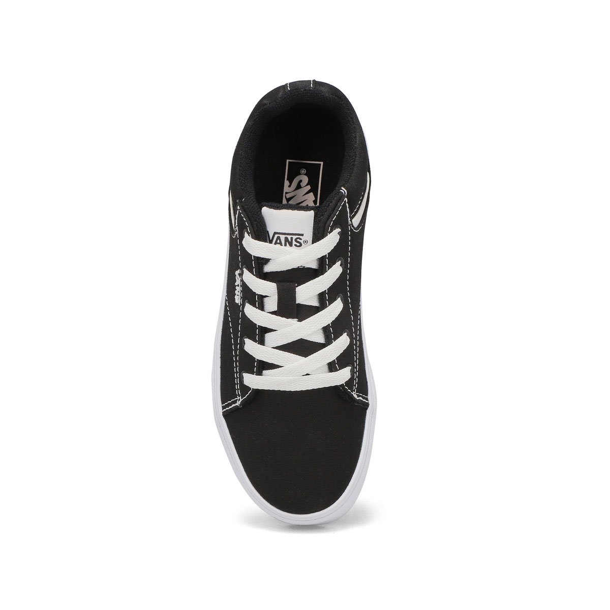 Vans Kids' Seldan Lace Up Sneaker - Black/Whi | SoftMoc.com