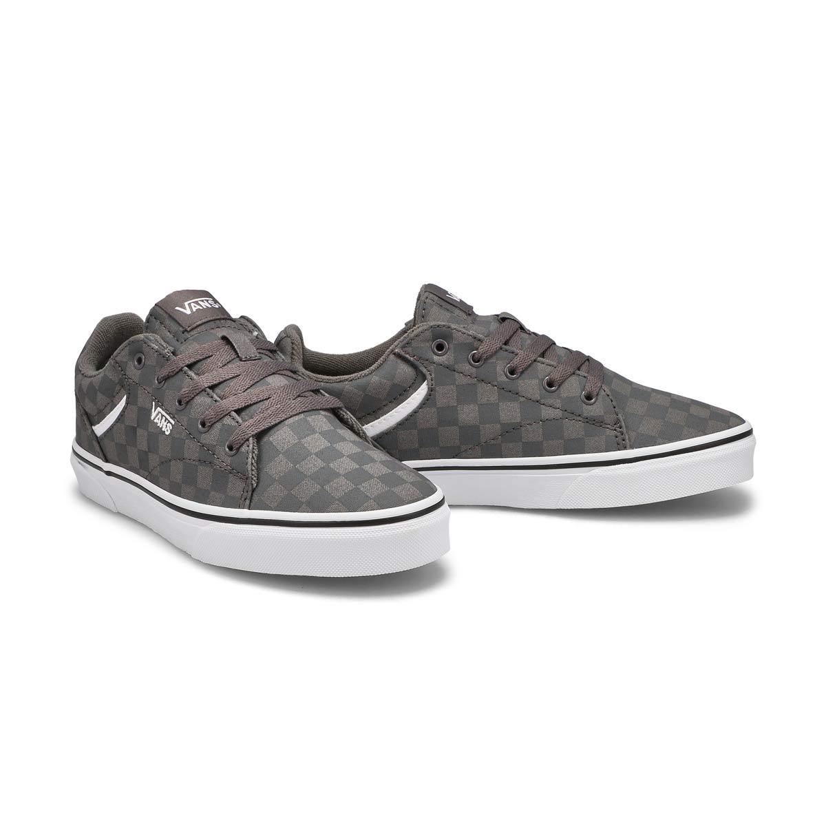 Boys' Seldan Checkerboard Sneaker Pewter