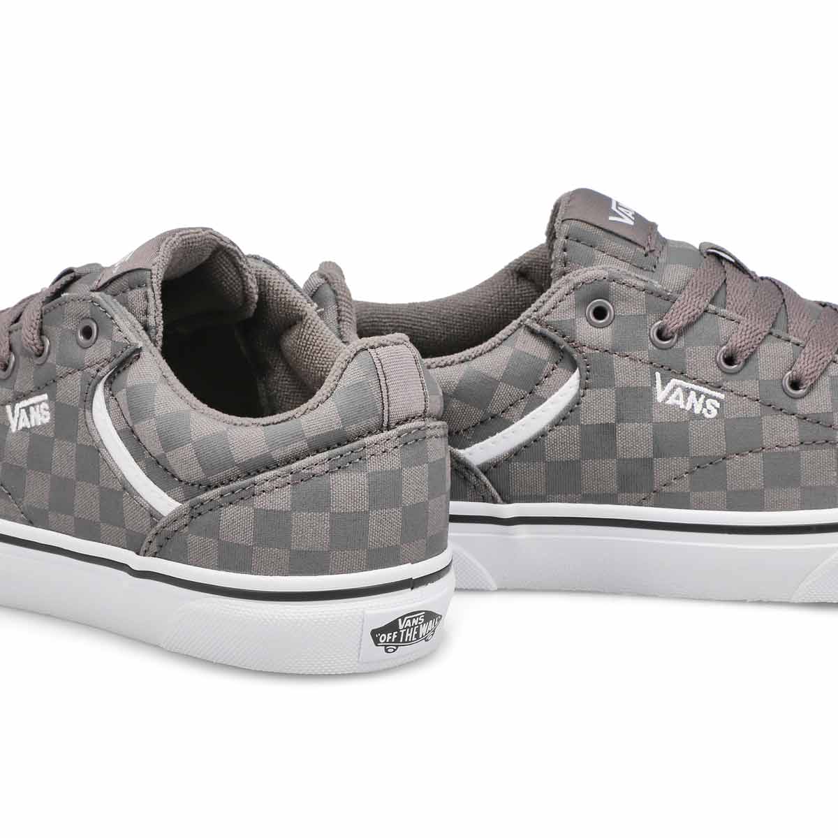 Boys' Seldan Checkerboard Sneaker Pewter