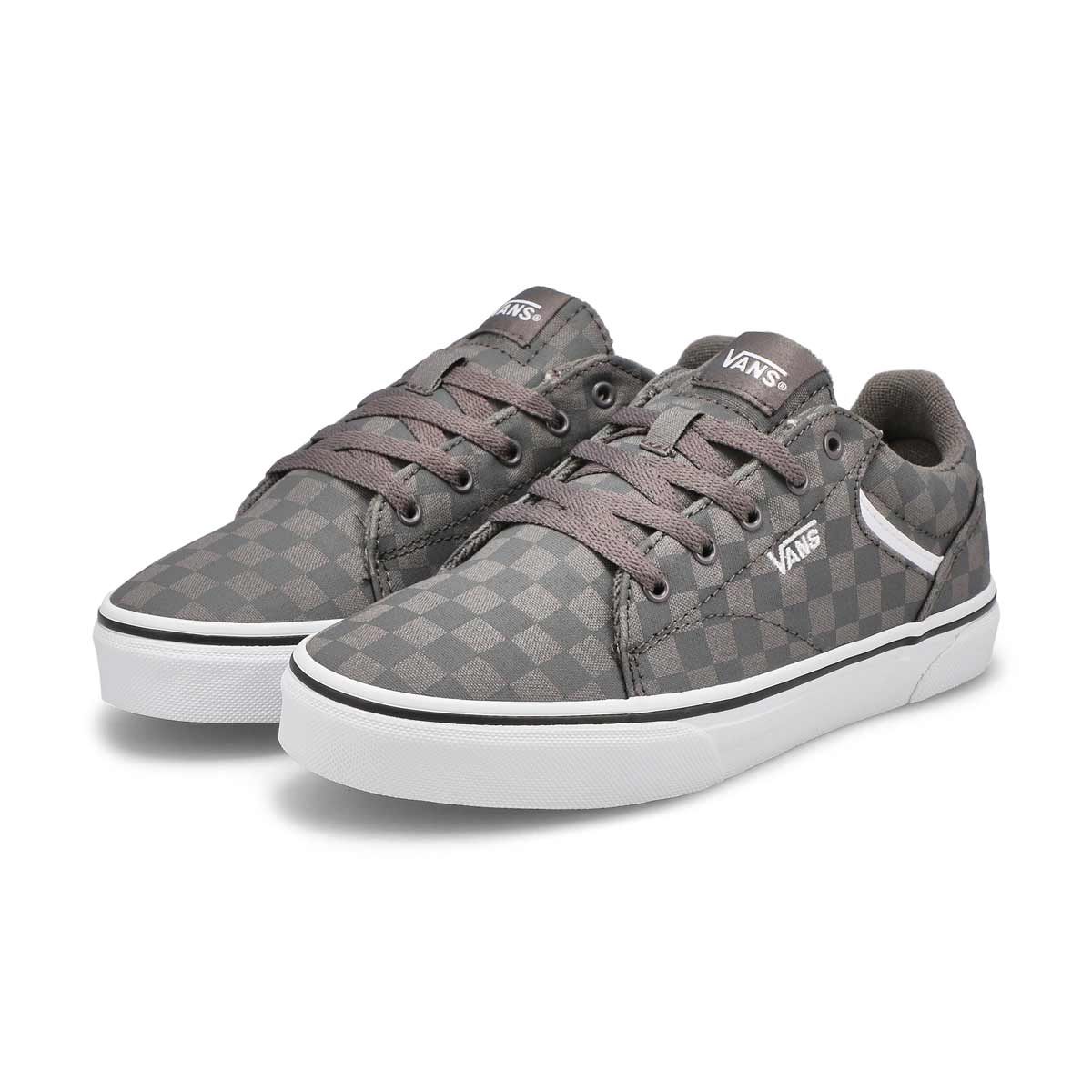 Boys' Seldan Checkerboard Sneaker Pewter