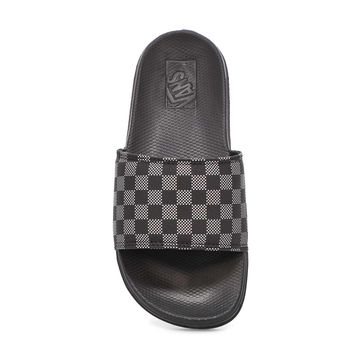Boys' Range Slide-On Sandal - Checkered Black