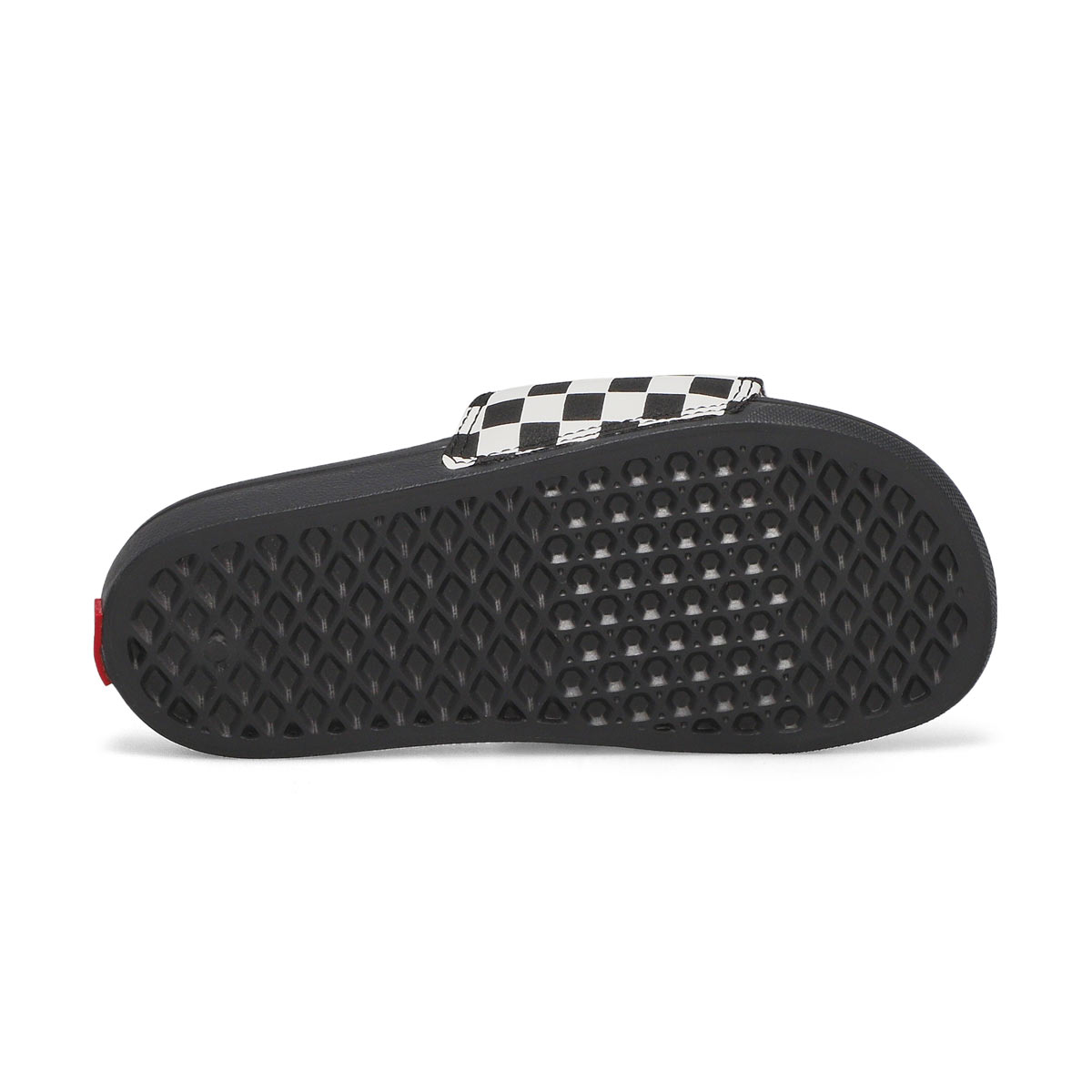 Boys' Range Slide-On-Checker Sandal - Black/White