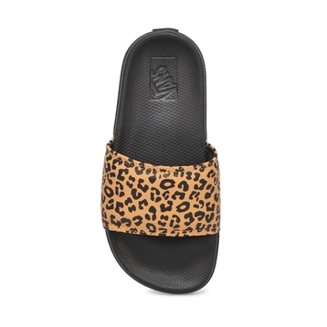 Girls' Range Slide-On Cheetah Slide - Black/Doe