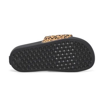 Girls' Range Slide-On Cheetah Slide - Black/Doe