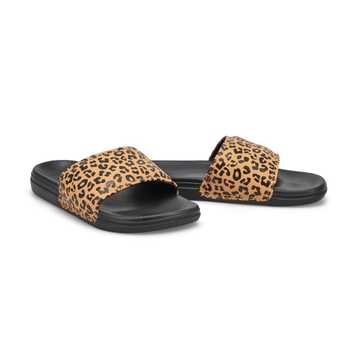 Girls' Range Slide-On Cheetah Slide - Black/Doe