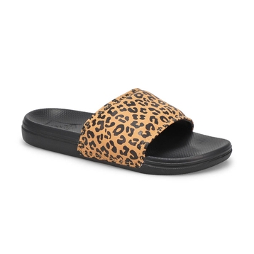 Girls' Range Slide-On Cheetah Slide - Black/Doe