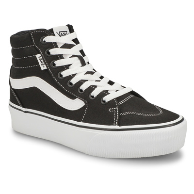 Lds Filmore Hi Platform Sneaker - Black/White