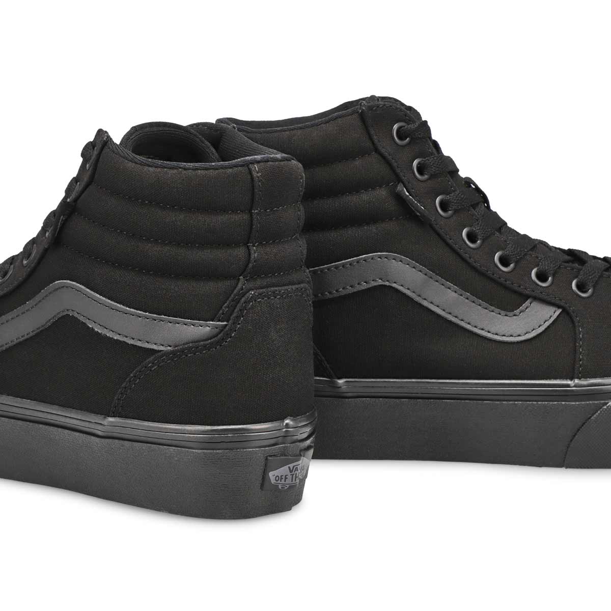 All black high deals top vans womens