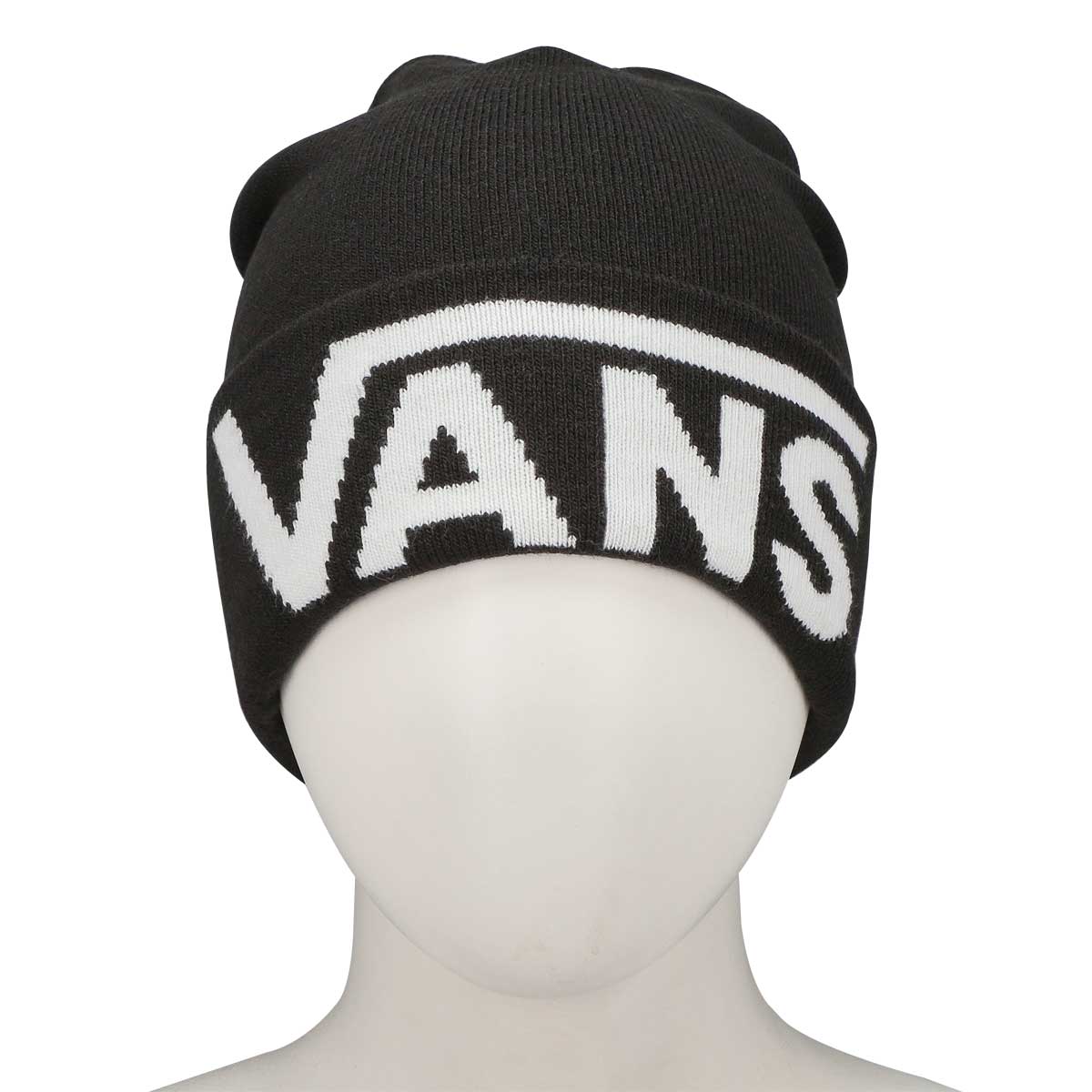 Drop V Tall Cuff Beanie - Black