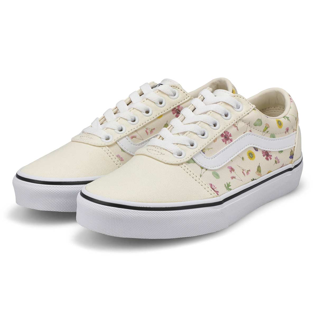 Women's Ward Floral Lace Up Sneaker - White