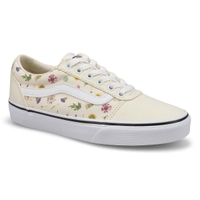 Women's Ward Floral Lace Up Sneaker - White