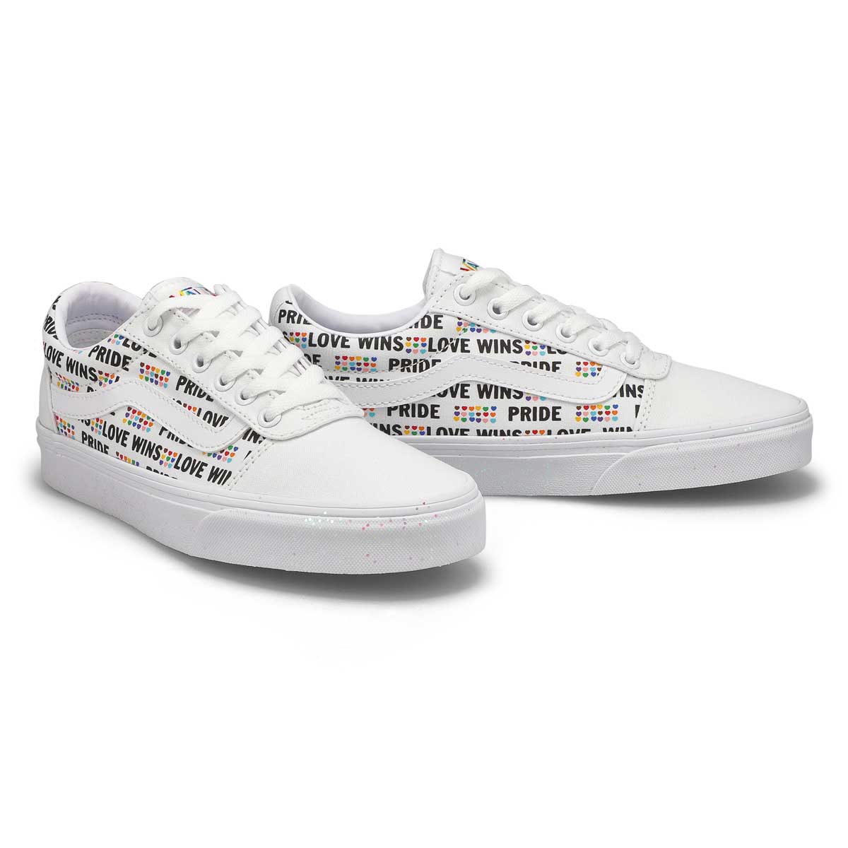Women's Ward Pride Lace Up Sneaker - White/White