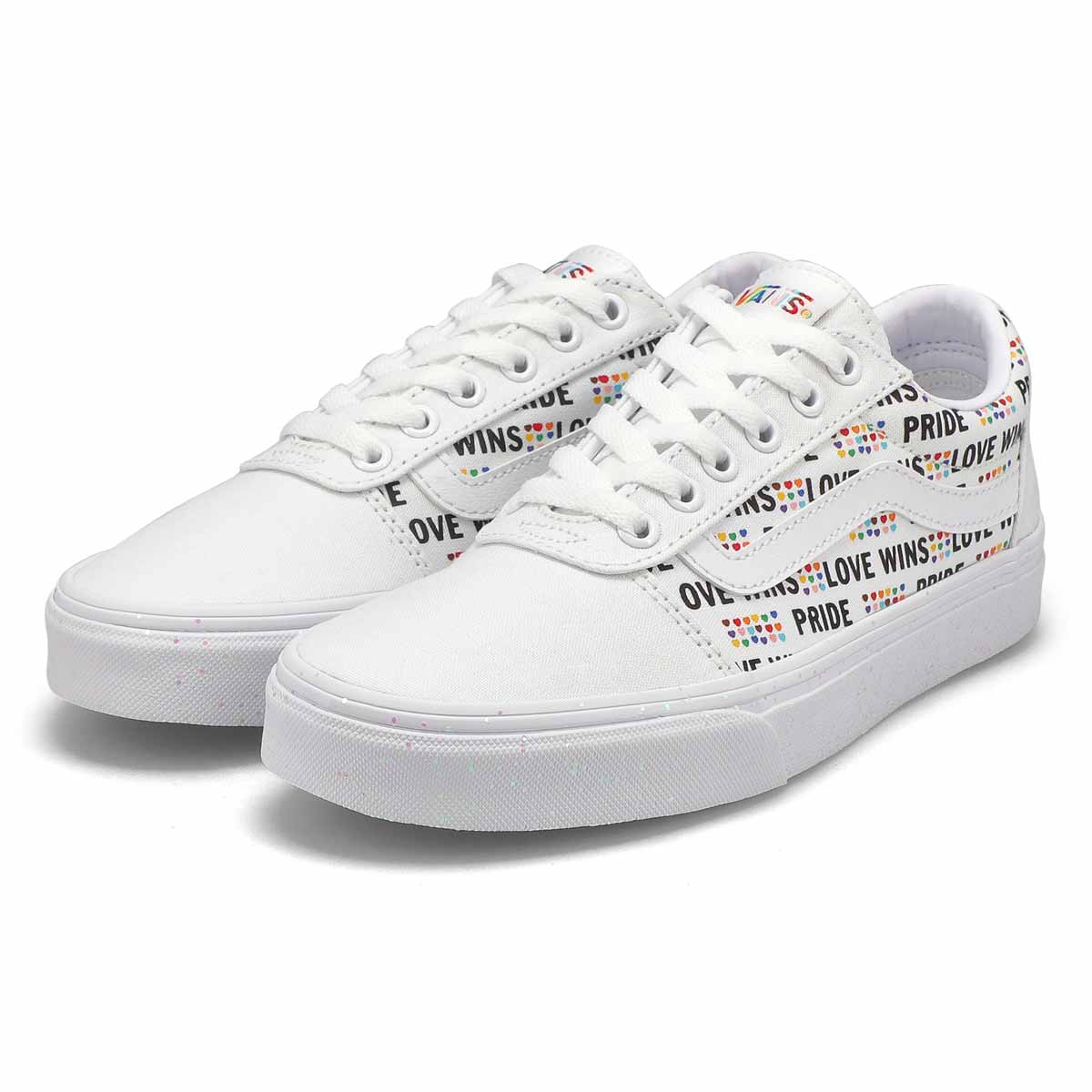 Women's Ward Pride Lace Up Sneaker - White/White