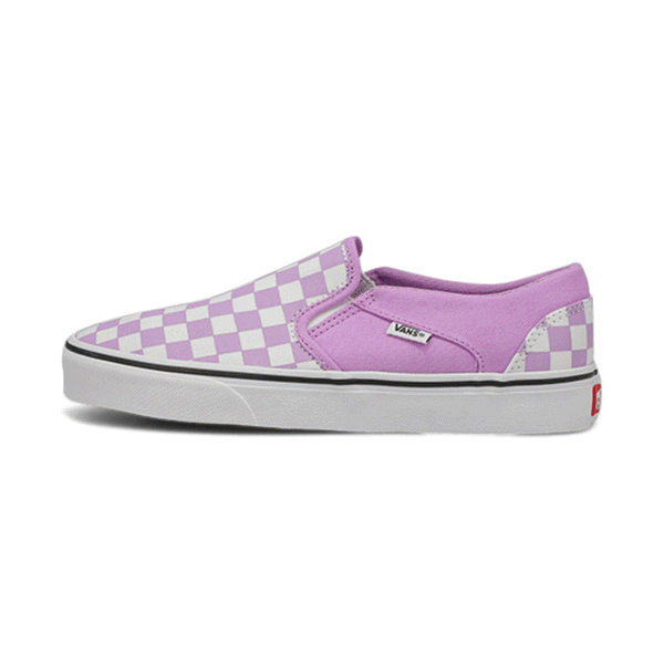 Lavender checkered hotsell slip on vans