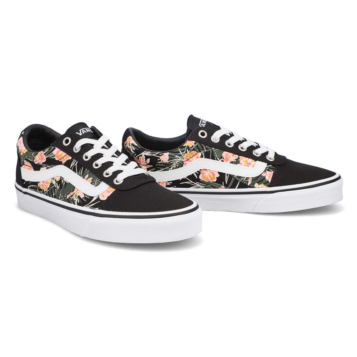 Vans Women's Ward Sneaker - Black/White | SoftMoc USA