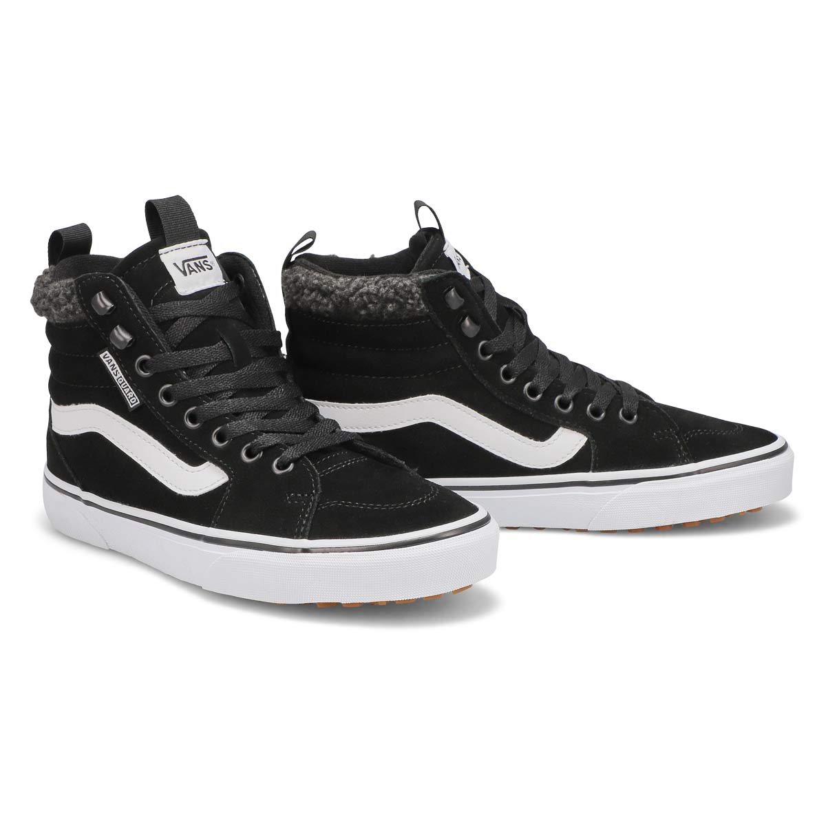 Vans Women's Filmore Hi Sneaker - Black/White | SoftMoc.com