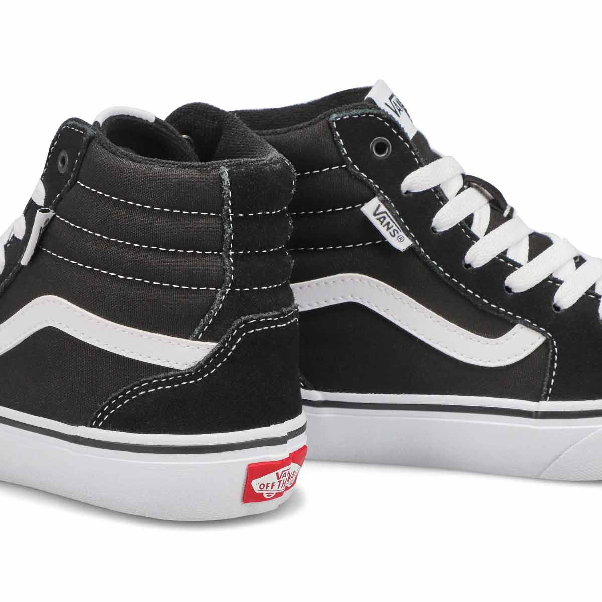 Vans Boys' Filmore Hi Top Sneaker - Black/ Wh | SoftMoc.com