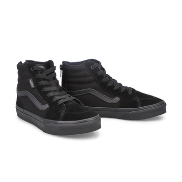 Boys' Filmore Hi Zip Sneaker - Black/Black