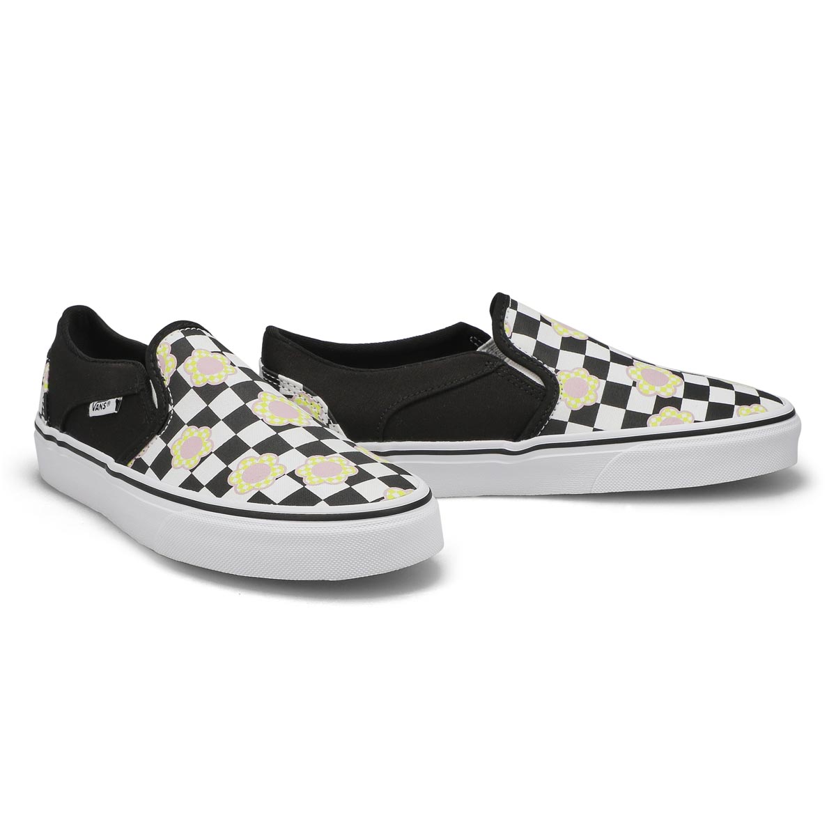 Vans Women's Asher Flower Checkeredboard Snea | SoftMoc.com