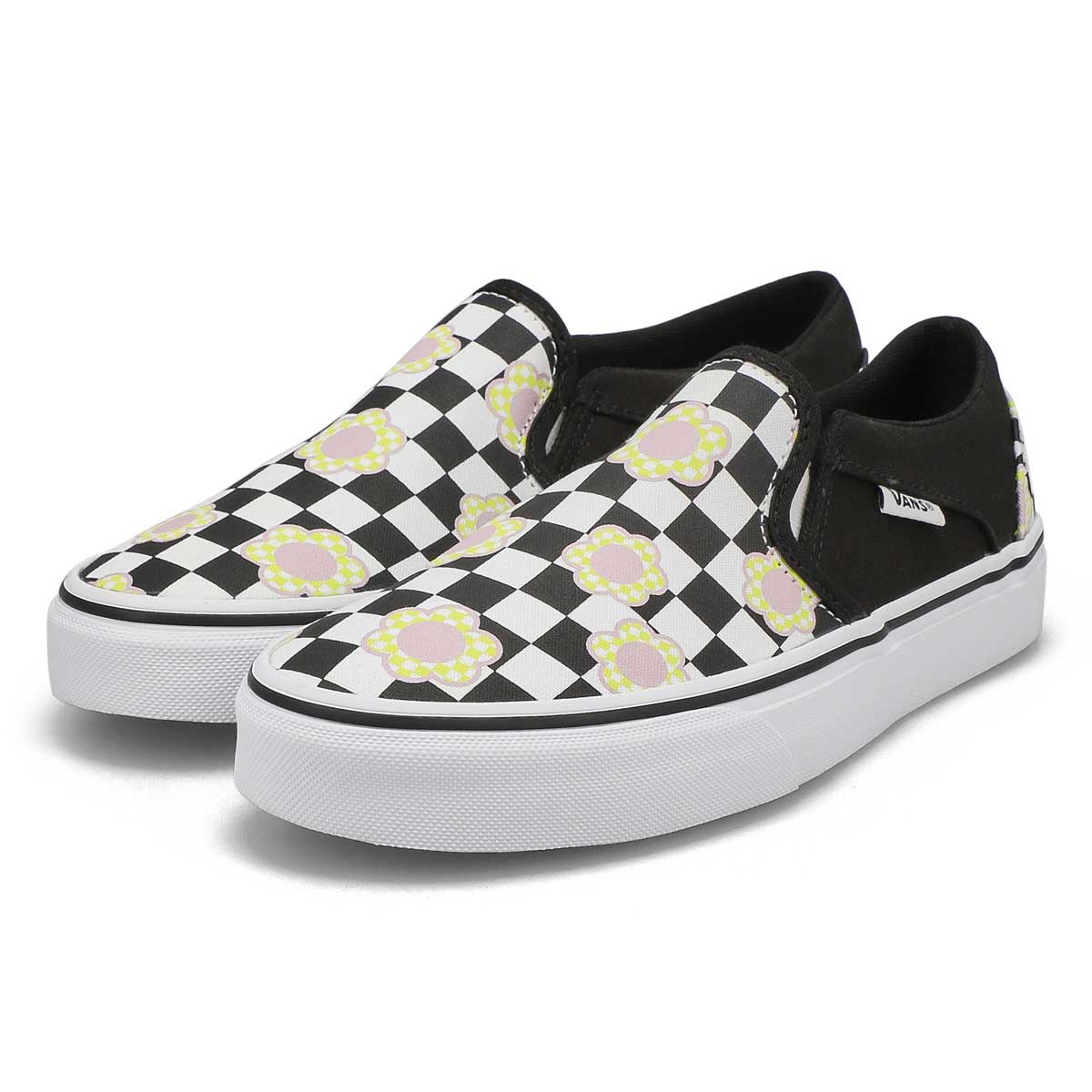 Vans Women's Asher Flower Checkeredboard Snea | SoftMoc.com