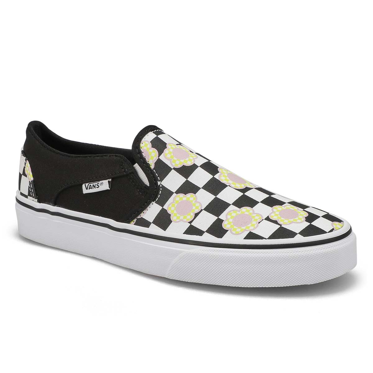 Women's Asher Flower Checkeredboard Sneaker - Multi/White