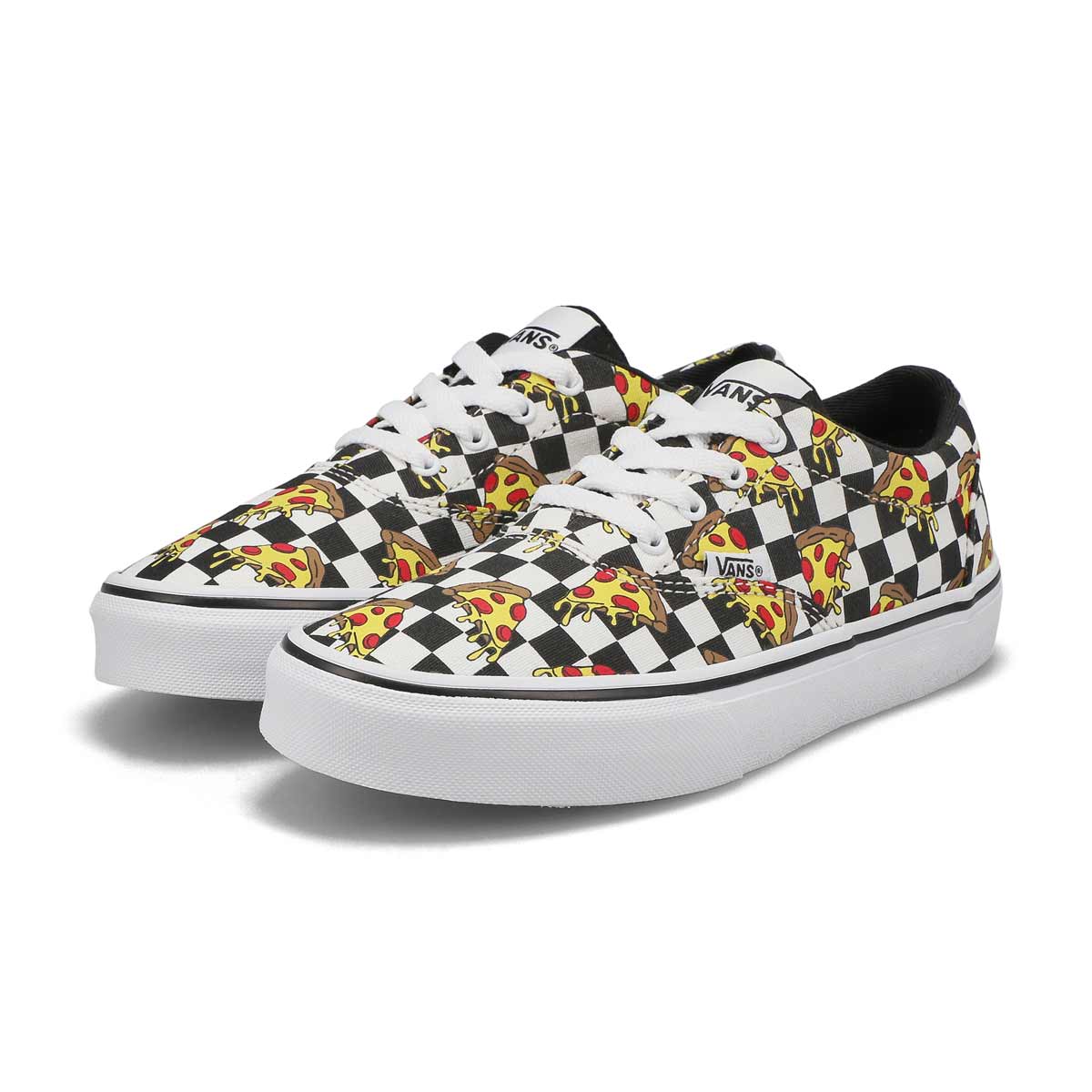 Boys' Doheny Pizza Checkerboard Sneaker - Black/White