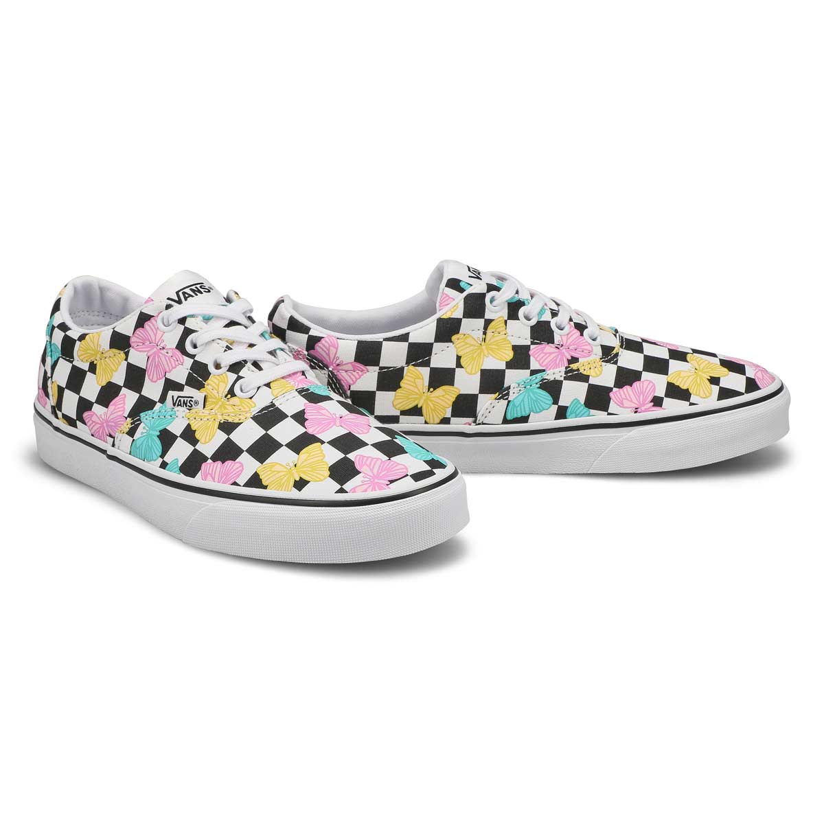 Baskets à motif damier DOHENY BUTTERFLY CHECKERBOARD, multi/blanc, femmes