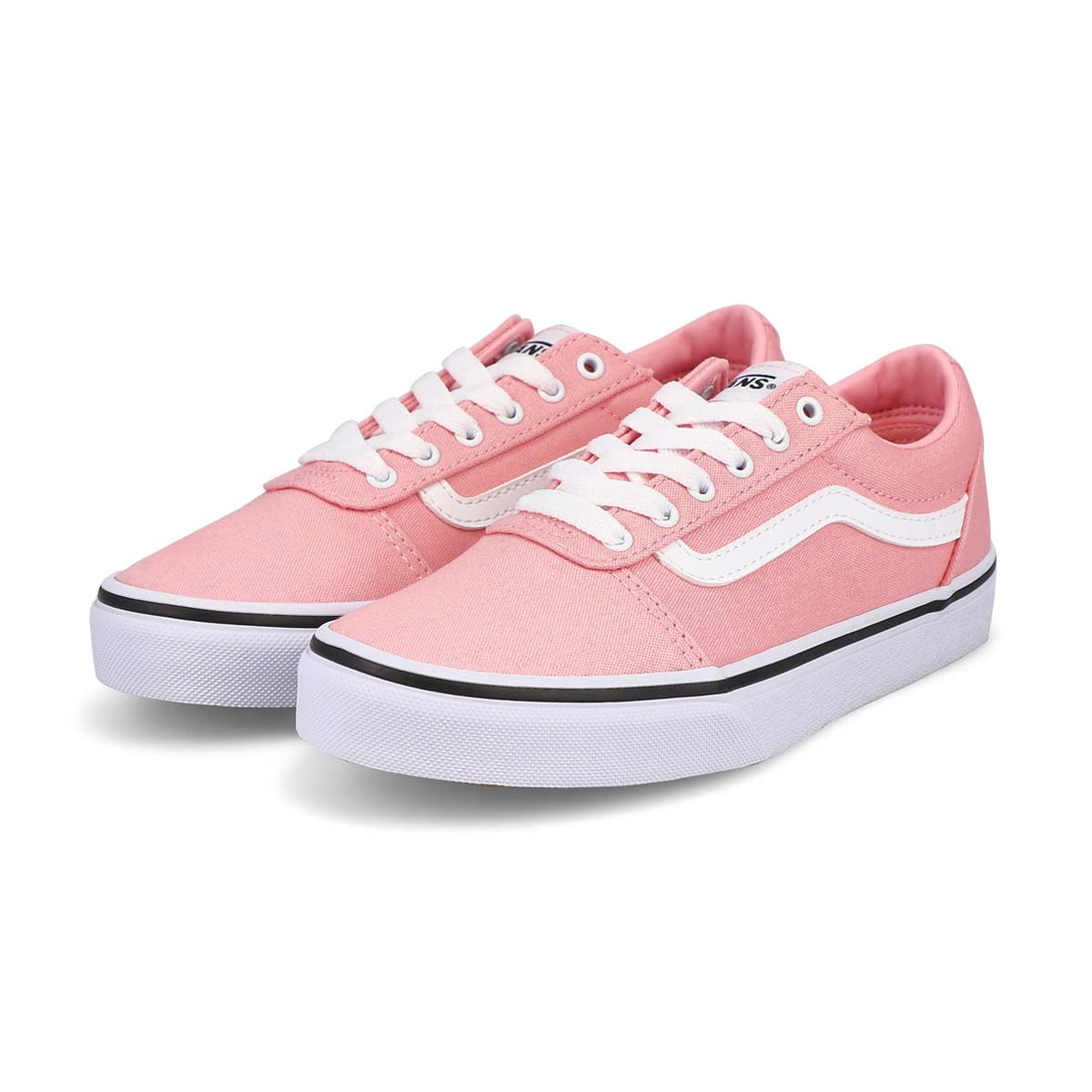 Vans Girls' Ward Lace Up Sneaker - Powder Pin | SoftMoc.com