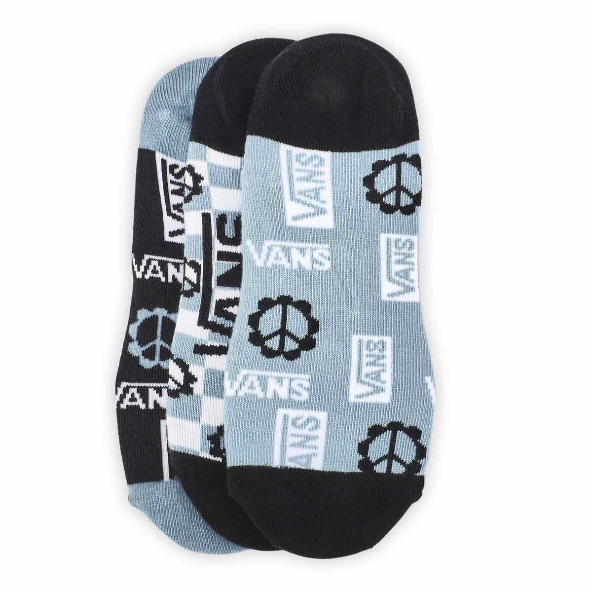 Women's Logo Ditsy Canoodle Sock 3 Pack - Ashley Blue