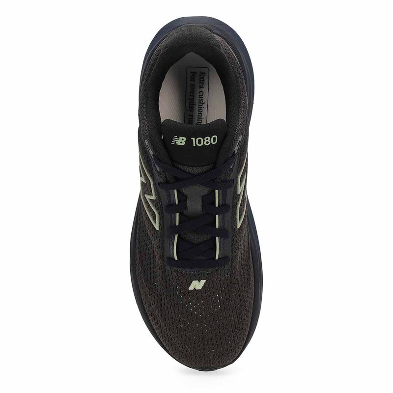 Women's 1080v15 Lace Up Performance Sneaker - Black/Olivine