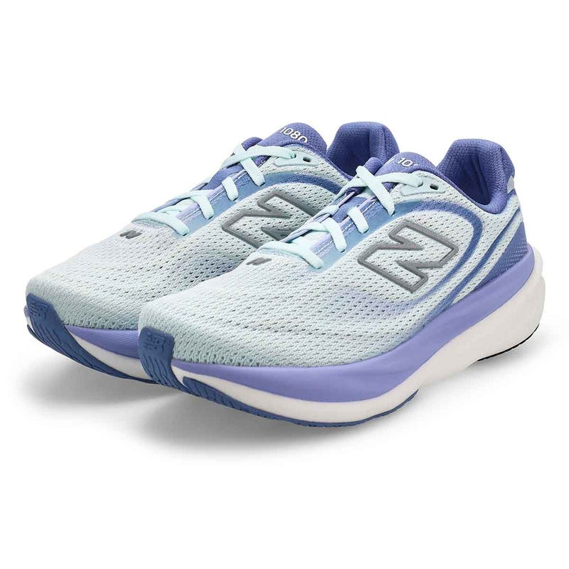 Women's 1080v15 Lace Up Performance Sneaker - Glint Blue/Silver Metallic