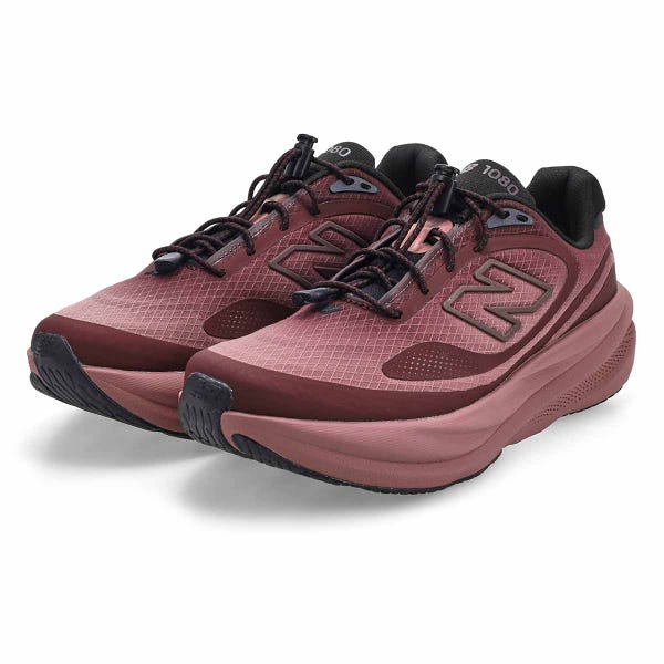 Women's  1080v15 Lace Up Performance Sneaker - Cherry Leather/Fast Track