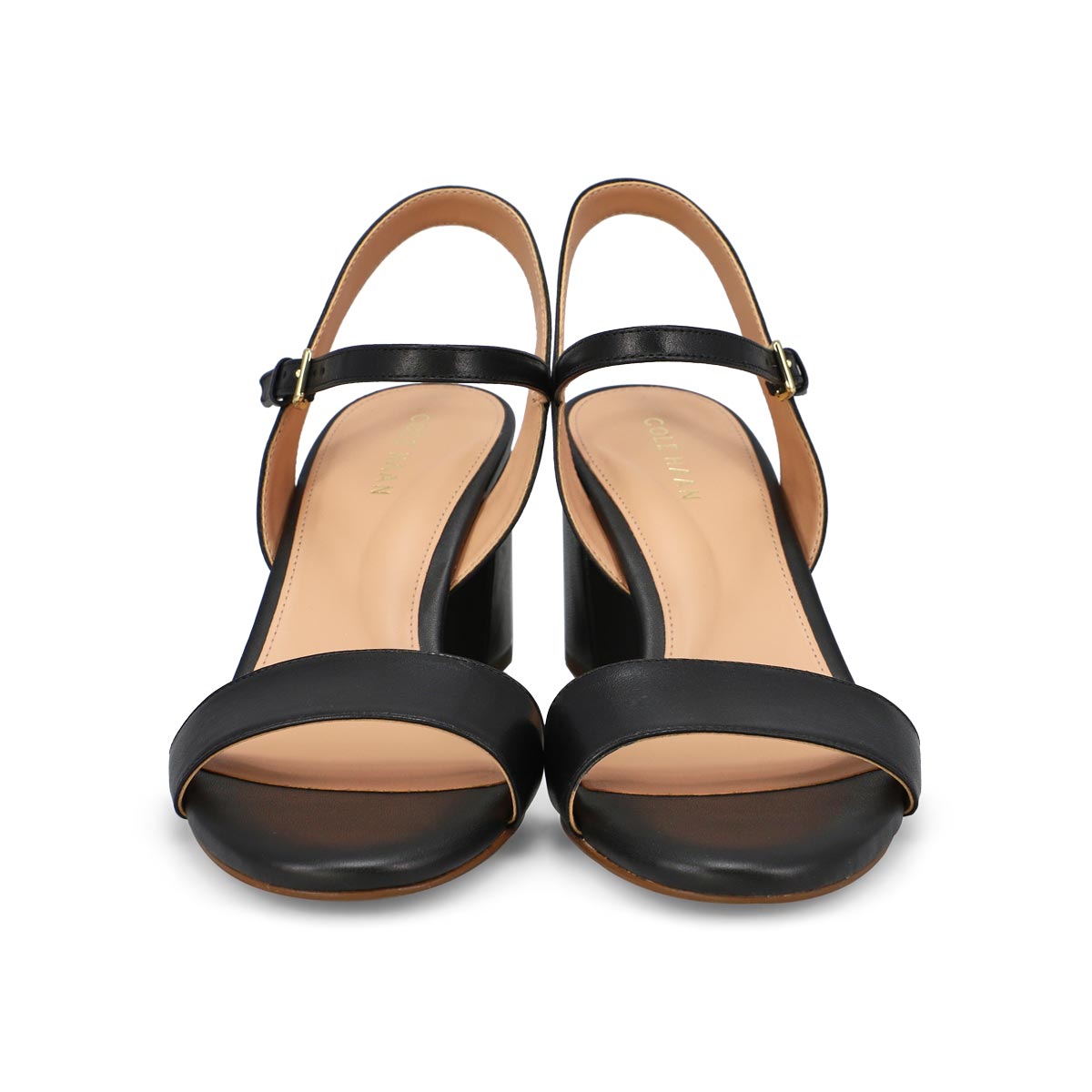 Women's  Josie Block Heel Leather Dress Sandal - Black