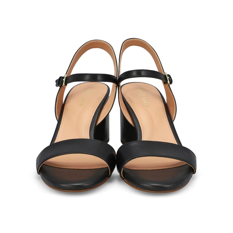 Sandale habillée en cuir à talon bloc JOSIE BLOCK HEEL, noir, femmes