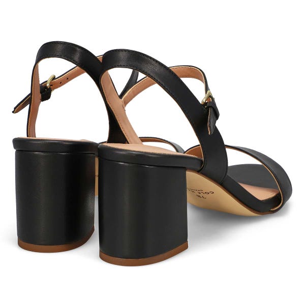 Sandale habillée en cuir à talon bloc JOSIE BLOCK HEEL, noir, femmes