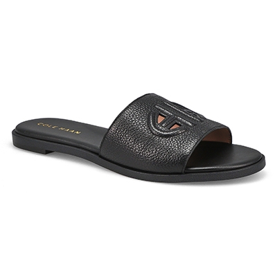 Lds Flynn Logo Slide Sandal - Black