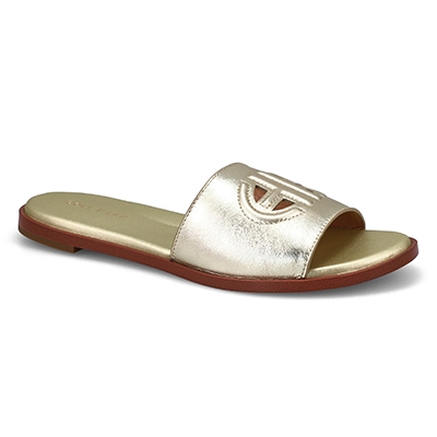 Lds Flynn Logo Slide Sandal - Gold