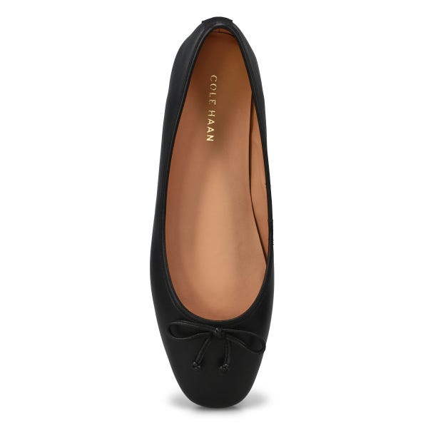 Ballerine en cuir souple YARA, noir, femmes